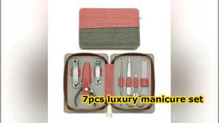 Luxury manicure set with zipper bag